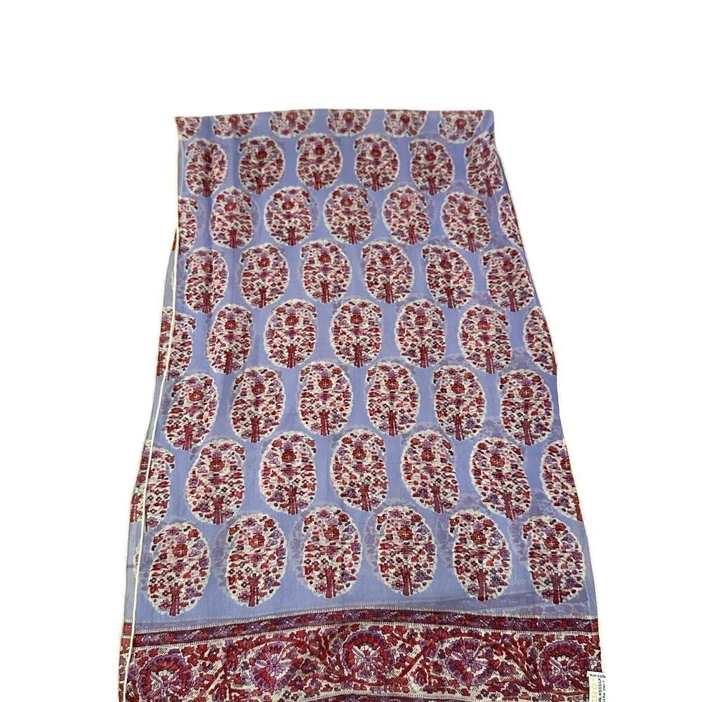 Vintage Echo Women's Purple Red Paisley Print Scarf